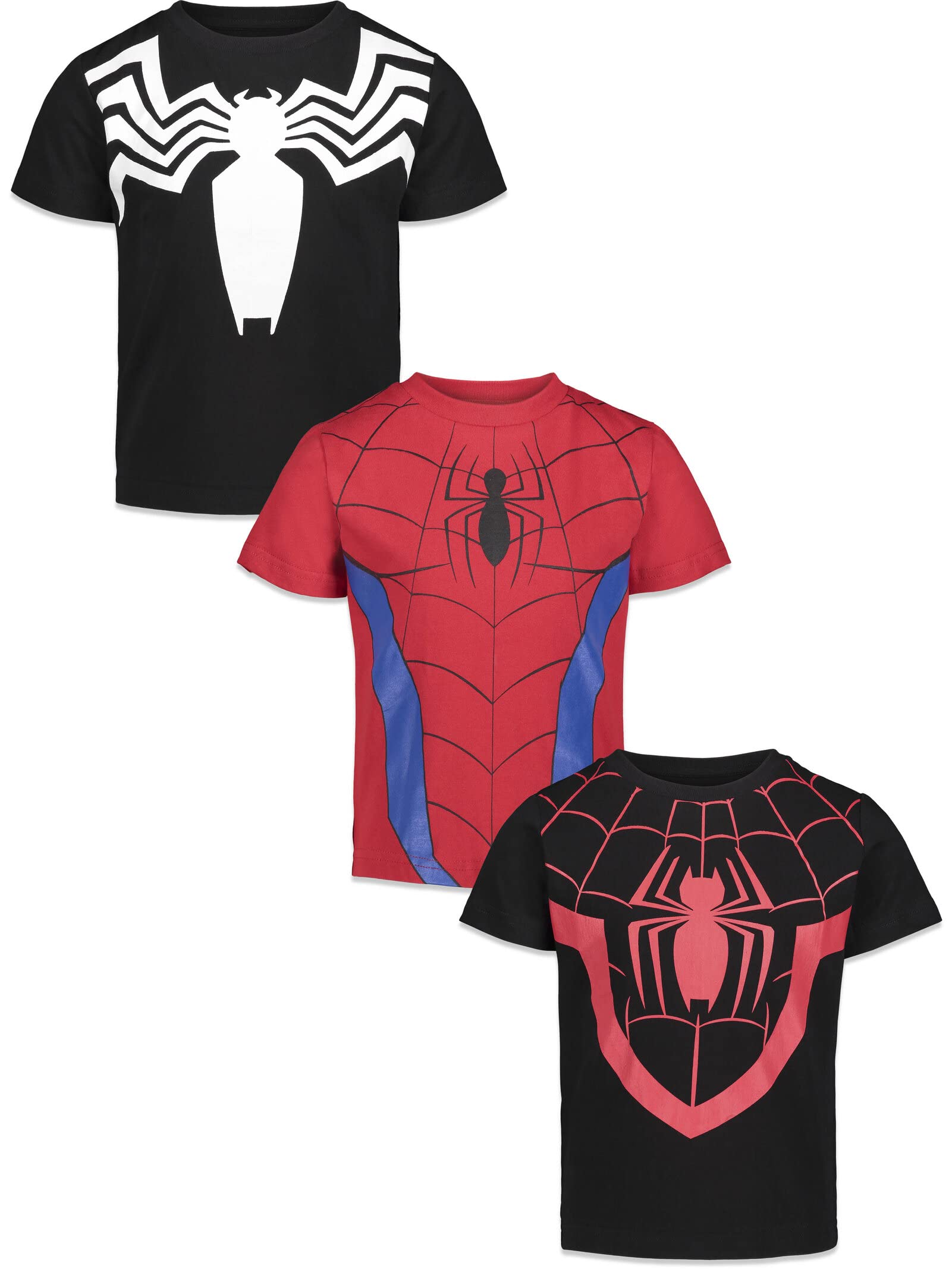Marvel Avengers Spider-Man Iron Man Thor 3 Pack T-Shirts Toddler to Big Kid